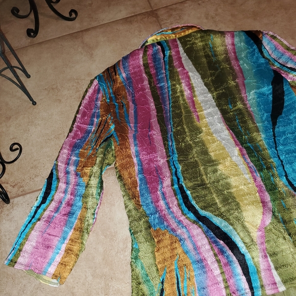 Multicolored zip up jacket - Picture 6 of 7